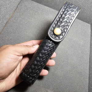AKER Stinger 556 Flashlight Holder 8 Inch Black Basket Weave Pattern Duty Belt s